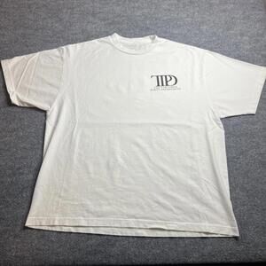 TIPS White Graphic T-Shirt with Logo and Back Print